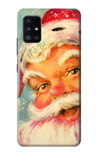 W2840 Noël Père Noël Millésime Etui Coque Housse et Flip Housse Cuir pour Samsung Galaxy A41