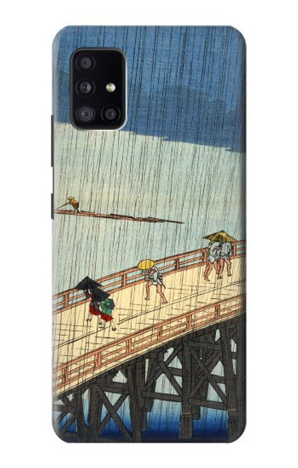 W3347 Utagawa Hiroshige douche soudaine Etui Coque Housse et Flip Housse Cuir pour Samsung Galaxy A41