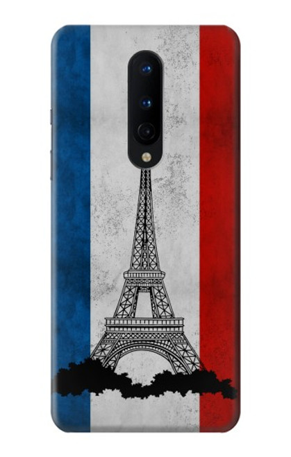 W2859 Drapeau France millésimé Tour Eiffel Etui Coque Housse et Flip Housse Cuir pour OnePlus 8