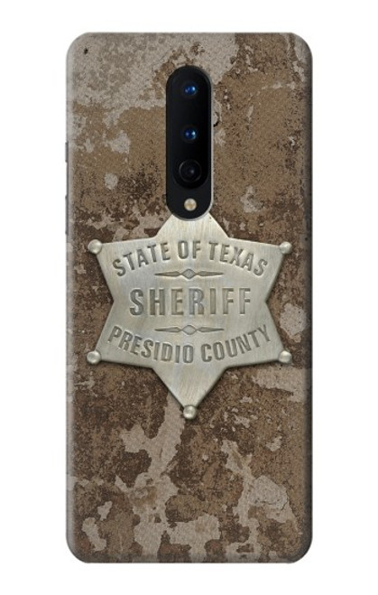 W2868 Texas Presidio shérif du comté Badge Etui Coque Housse et Flip Housse Cuir pour OnePlus 8