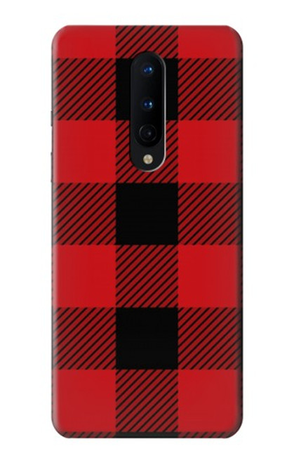 W2931 Rouge Buffle motif de vérification Etui Coque Housse et Flip Housse Cuir pour OnePlus 8