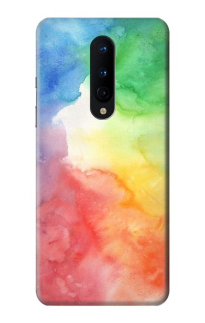 W2945 Aquarelle colorée Etui Coque Housse et Flip Housse Cuir pour OnePlus 8