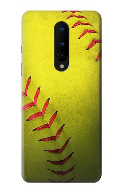 W3031 Softball balle jaune Etui Coque Housse et Flip Housse Cuir pour OnePlus 8