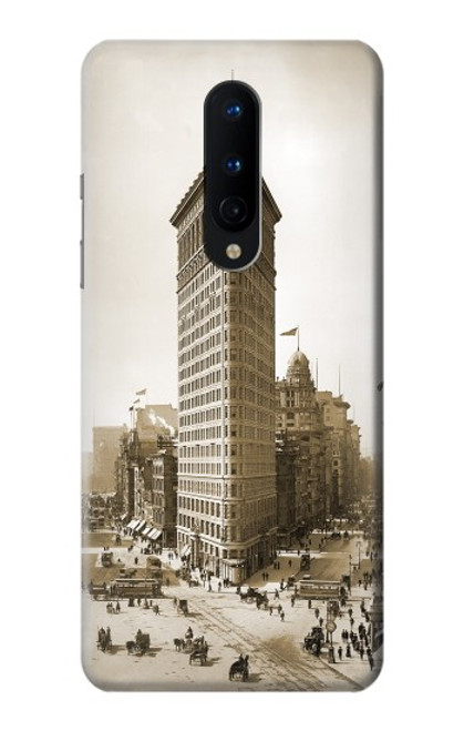 W3046 Vieux de New York Flatiron Bâtiment Etui Coque Housse et Flip Housse Cuir pour OnePlus 8