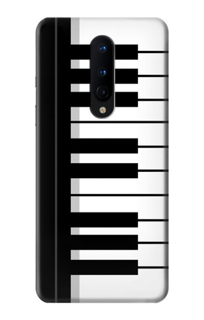 W3078 Noir et blanc Clavier de piano Etui Coque Housse et Flip Housse Cuir pour OnePlus 8