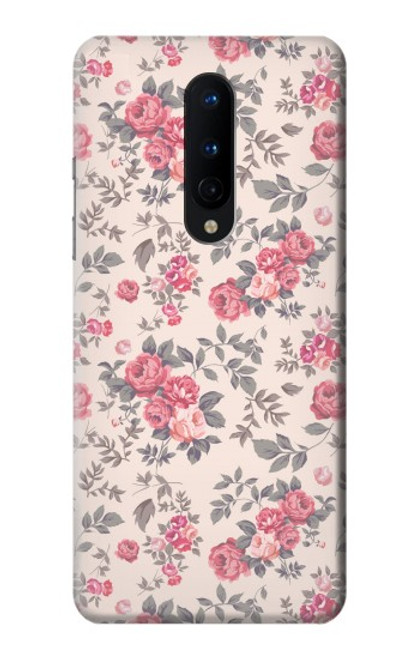 W3095 Motif Rose millésimé Etui Coque Housse et Flip Housse Cuir pour OnePlus 8