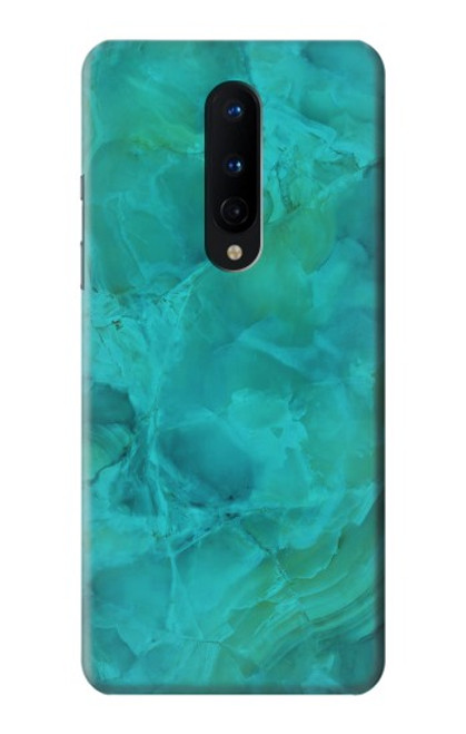 W3147 Aqua Marbre Pierre Etui Coque Housse et Flip Housse Cuir pour OnePlus 8