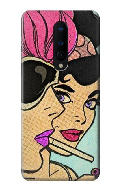 W3171 Filles Pop Art Etui Coque Housse et Flip Housse Cuir pour OnePlus 8