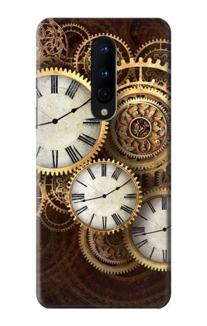 W3172 Horloge or Etui Coque Housse et Flip Housse Cuir pour OnePlus 8