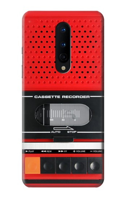 W3204 Rouge Cassette Recorder graphique Etui Coque Housse et Flip Housse Cuir pour OnePlus 8