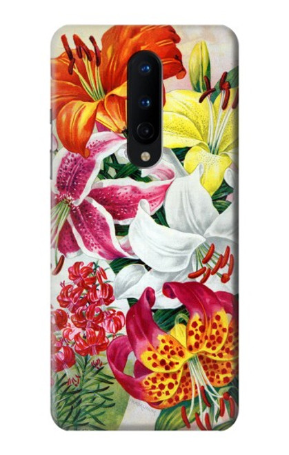 W3205 Fleurs Art Retro Etui Coque Housse et Flip Housse Cuir pour OnePlus 8