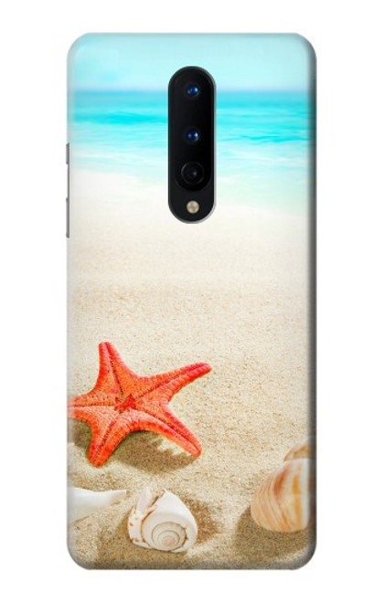 W3212 Coquilles de mer Étoile de mer Plage Etui Coque Housse et Flip Housse Cuir pour OnePlus 8