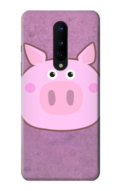 W3269 Porc Dessin animé Etui Coque Housse et Flip Housse Cuir pour OnePlus 8