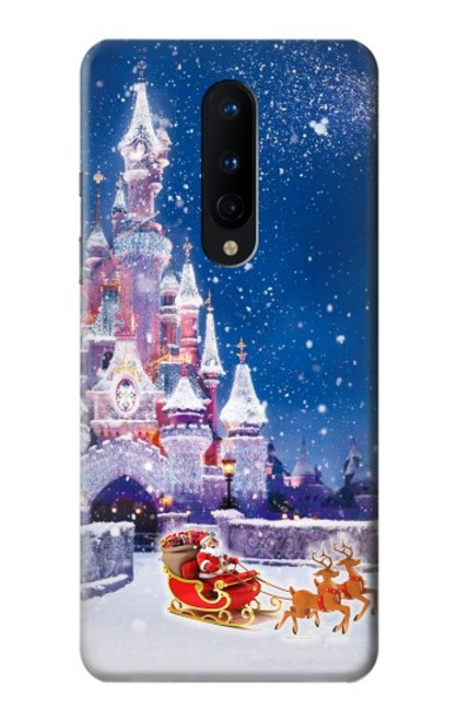 W3282 Château de Santa Noël Etui Coque Housse et Flip Housse Cuir pour OnePlus 8