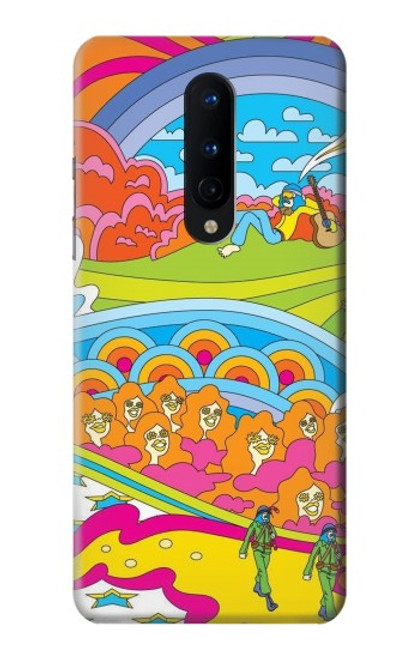 W3407 hippie Art Etui Coque Housse et Flip Housse Cuir pour OnePlus 8