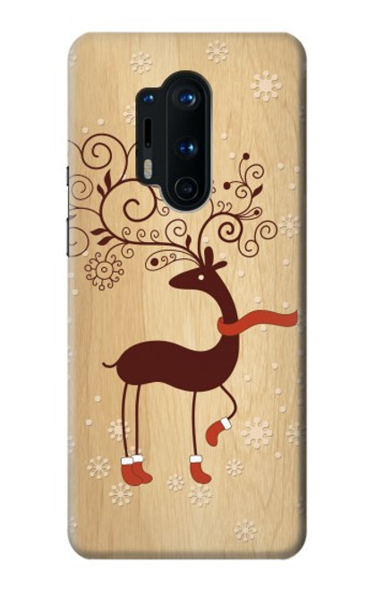 W3081 Bois Raindeer imprimé graphique Etui Coque Housse et Flip Housse Cuir pour OnePlus 8 Pro