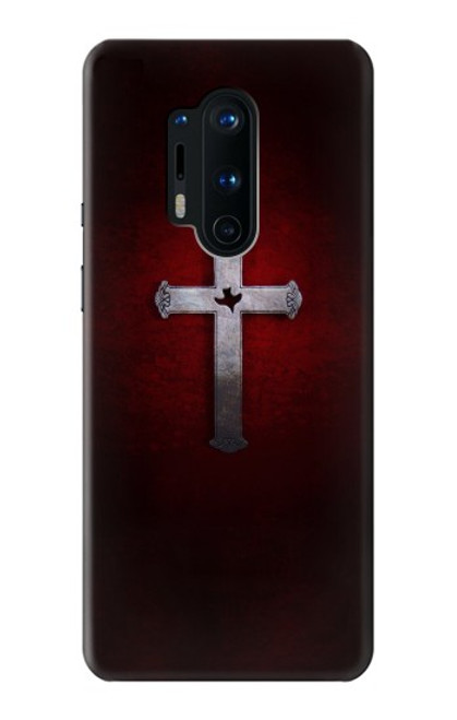 W3160 Croix chrétienne Etui Coque Housse et Flip Housse Cuir pour OnePlus 8 Pro