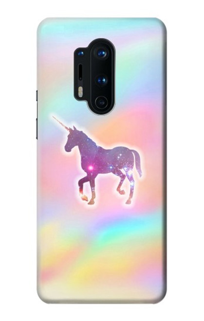 W3203 Arc en ciel Licorne Etui Coque Housse et Flip Housse Cuir pour OnePlus 8 Pro