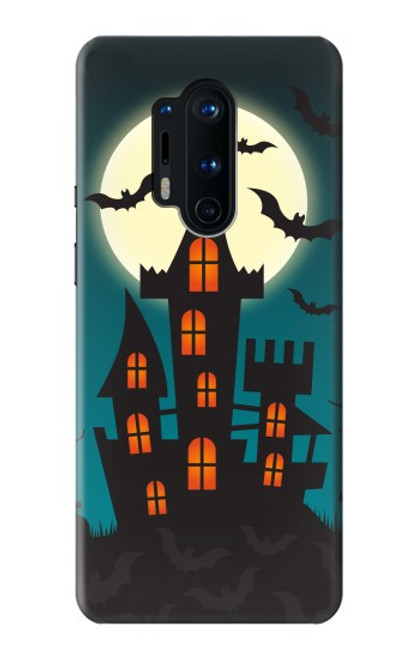 W3268 Château Halloween Festival Etui Coque Housse et Flip Housse Cuir pour OnePlus 8 Pro