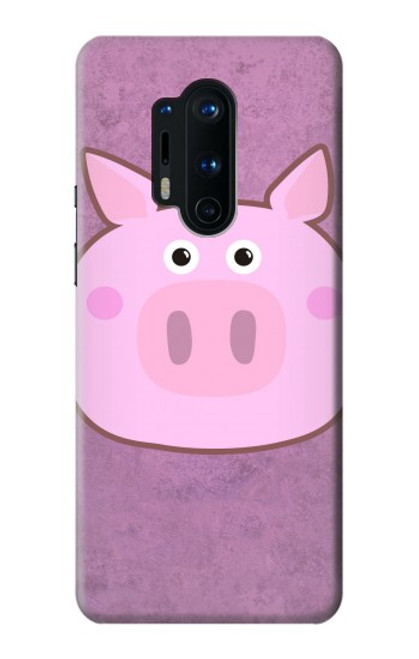 W3269 Porc Dessin animé Etui Coque Housse et Flip Housse Cuir pour OnePlus 8 Pro