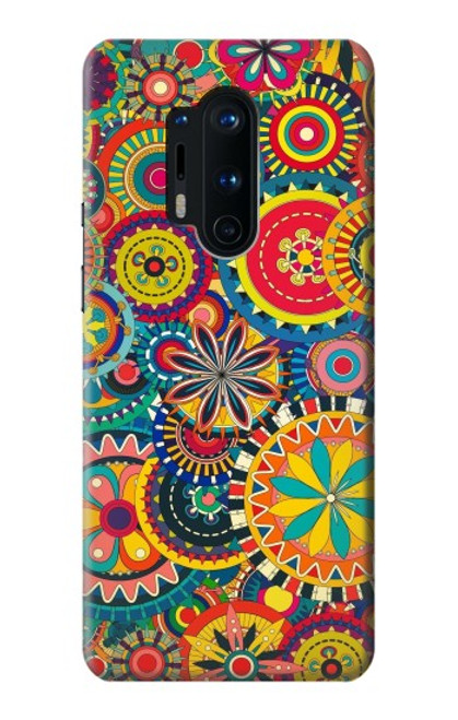 W3272 Motif coloré Etui Coque Housse et Flip Housse Cuir pour OnePlus 8 Pro