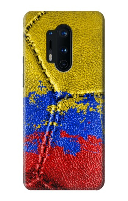 W3306 Colombie Drapeau de football graphique Millésime Etui Coque Housse et Flip Housse Cuir pour OnePlus 8 Pro