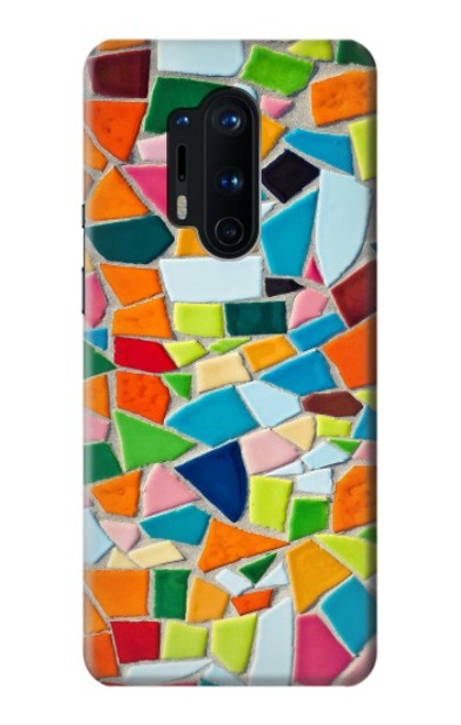 W3391 Art abstrait carreaux de mosaïque graphique Etui Coque Housse et Flip Housse Cuir pour OnePlus 8 Pro