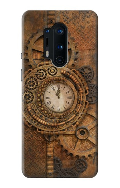 W3401 Horloge vitesse Steampunk Etui Coque Housse et Flip Housse Cuir pour OnePlus 8 Pro