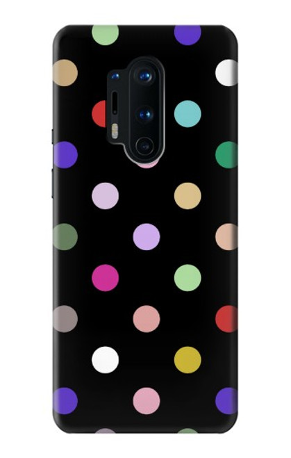 W3532 Coloré à pois Etui Coque Housse et Flip Housse Cuir pour OnePlus 8 Pro