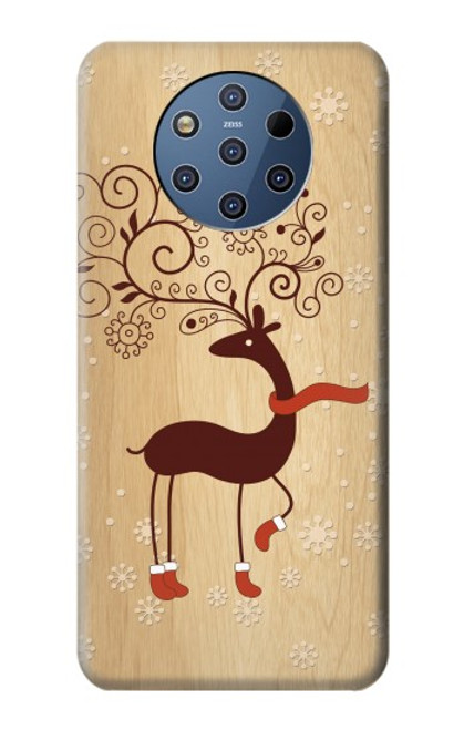 W3081 Bois Raindeer imprimé graphique Etui Coque Housse et Flip Housse Cuir pour Nokia 9 PureView