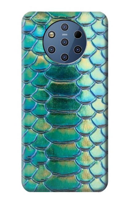 W3414 Vert Serpent Échelle graphique Imprimer Etui Coque Housse et Flip Housse Cuir pour Nokia 9 PureView