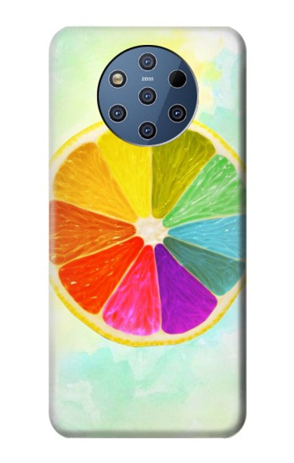 W3493 citron coloré Etui Coque Housse et Flip Housse Cuir pour Nokia 9 PureView