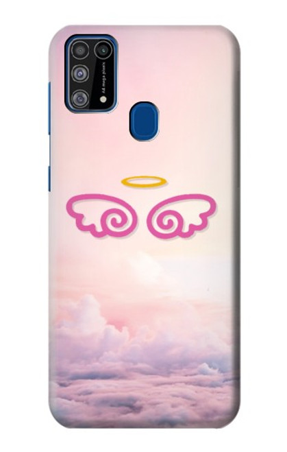 W2514 Ailes Ange mignon Etui Coque Housse et Flip Housse Cuir pour Samsung Galaxy M31