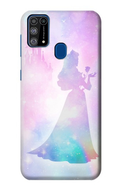 W2992 Princesse Pastel Silhouette Etui Coque Housse et Flip Housse Cuir pour Samsung Galaxy M31