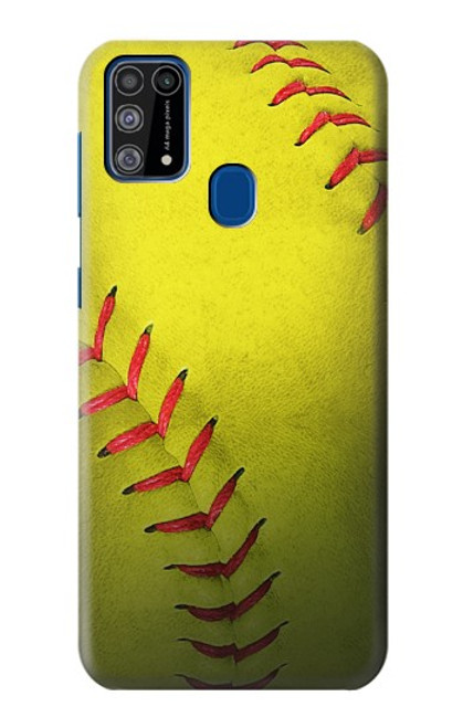 W3031 Softball balle jaune Etui Coque Housse et Flip Housse Cuir pour Samsung Galaxy M31