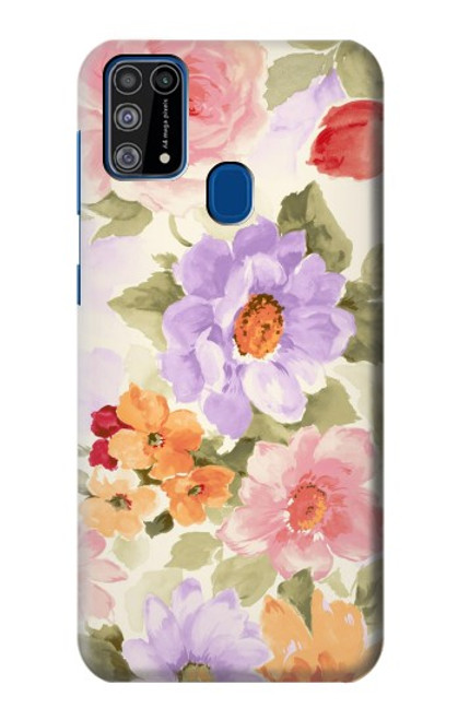 W3035 Peinture douce Fleur Etui Coque Housse et Flip Housse Cuir pour Samsung Galaxy M31