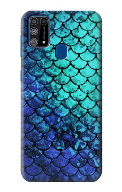 W3047 Vert Sirène écailles de poisson Etui Coque Housse et Flip Housse Cuir pour Samsung Galaxy M31