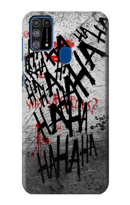 W3073 Joker Hahaha de sang éclaboussures Etui Coque Housse et Flip Housse Cuir pour Samsung Galaxy M31