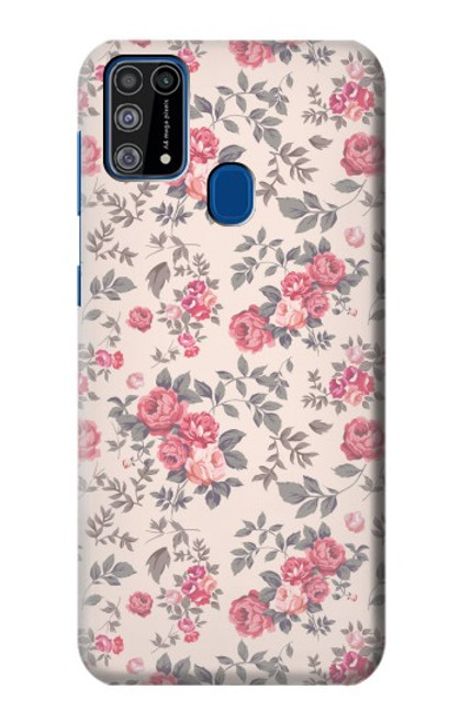 W3095 Motif Rose millésimé Etui Coque Housse et Flip Housse Cuir pour Samsung Galaxy M31