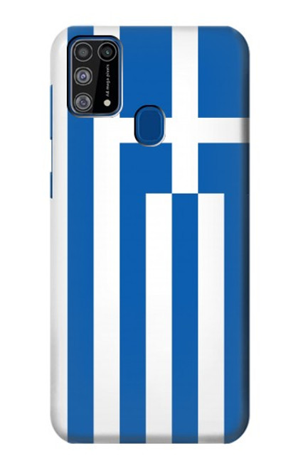 W3102 Drapeau de la Grèce Etui Coque Housse et Flip Housse Cuir pour Samsung Galaxy M31