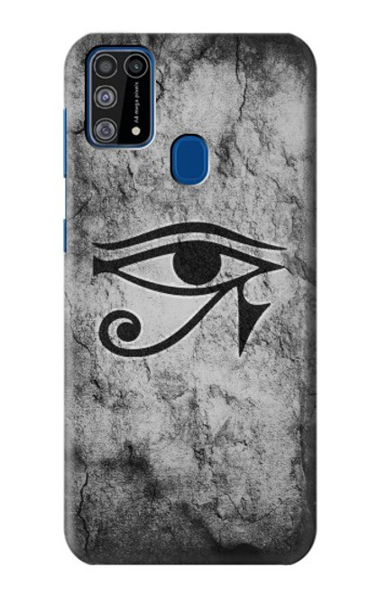 W3108 Égyptien ancien Soleil d'Horus Oeil Etui Coque Housse et Flip Housse Cuir pour Samsung Galaxy M31