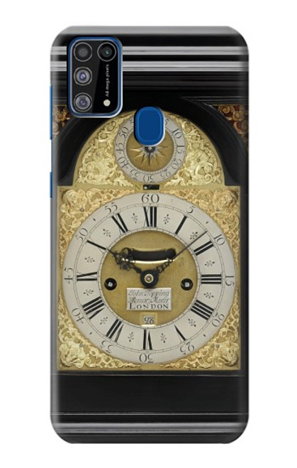 W3144 Support Antique Horloge Etui Coque Housse et Flip Housse Cuir pour Samsung Galaxy M31