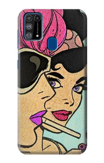 W3171 Filles Pop Art Etui Coque Housse et Flip Housse Cuir pour Samsung Galaxy M31