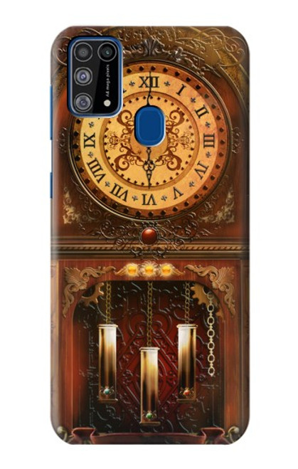 W3174 Horloge Grand-père Etui Coque Housse et Flip Housse Cuir pour Samsung Galaxy M31