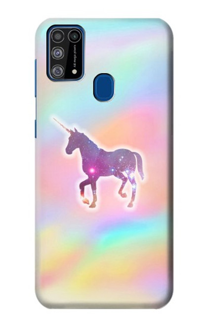 W3203 Arc en ciel Licorne Etui Coque Housse et Flip Housse Cuir pour Samsung Galaxy M31