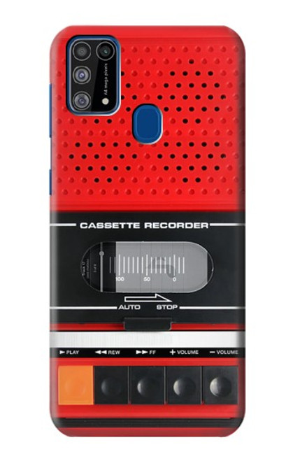 W3204 Rouge Cassette Recorder graphique Etui Coque Housse et Flip Housse Cuir pour Samsung Galaxy M31