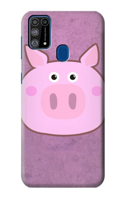 W3269 Porc Dessin animé Etui Coque Housse et Flip Housse Cuir pour Samsung Galaxy M31