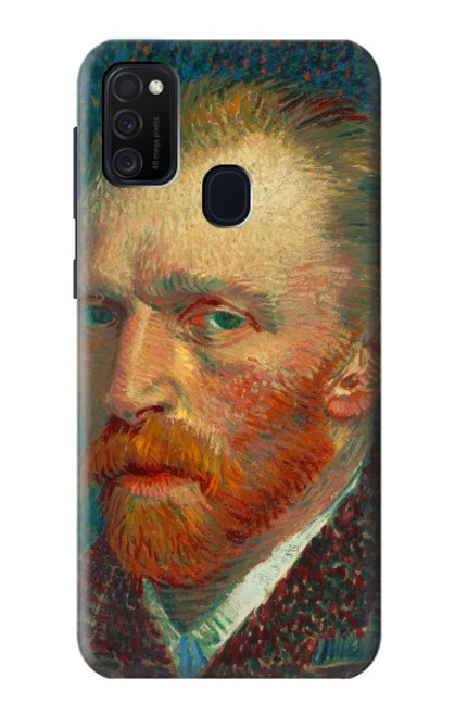 W3335 Vincent Van Gogh Autoportrait Etui Coque Housse et Flip Housse Cuir pour Samsung Galaxy M21