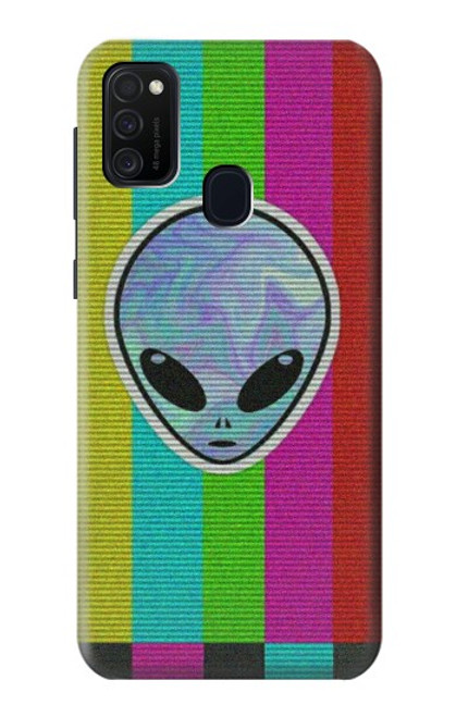 W3437 Extraterrestre Aucun signal Etui Coque Housse et Flip Housse Cuir pour Samsung Galaxy M21