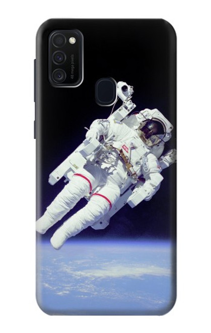 W3616 Astronaute Etui Coque Housse et Flip Housse Cuir pour Samsung Galaxy M21